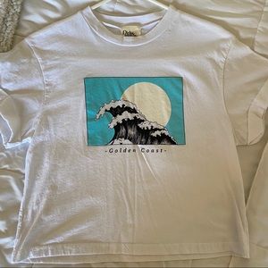 White “golden coast” tee